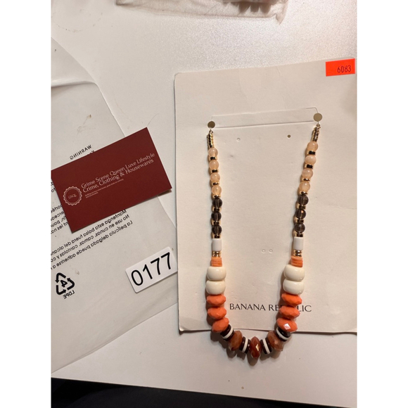 Women's Banana Republic Necklace One Size Orange White - Picture 1 of 3